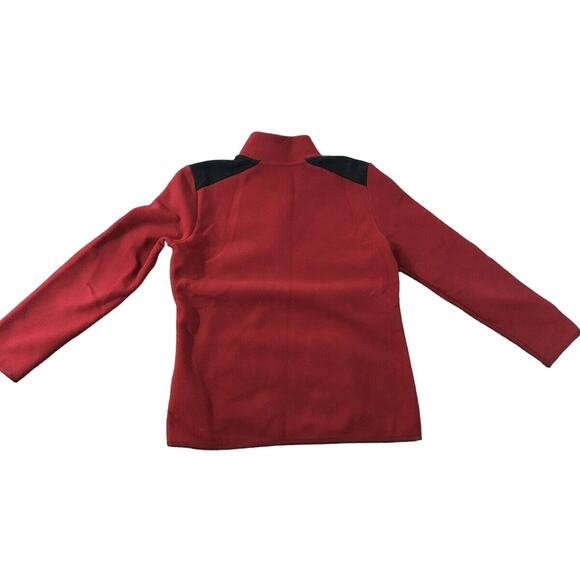 Brooks Brothers Fleece 1/4 Zip Sweater Mens Medium Quarter  Pullover Red Sweater - Picture 2 of 4